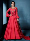 Pink Colour Latest Fancy Designer Festive Wear Soft Tapeta Morvi Silk with inner Embroidery Work Gown Collection 177